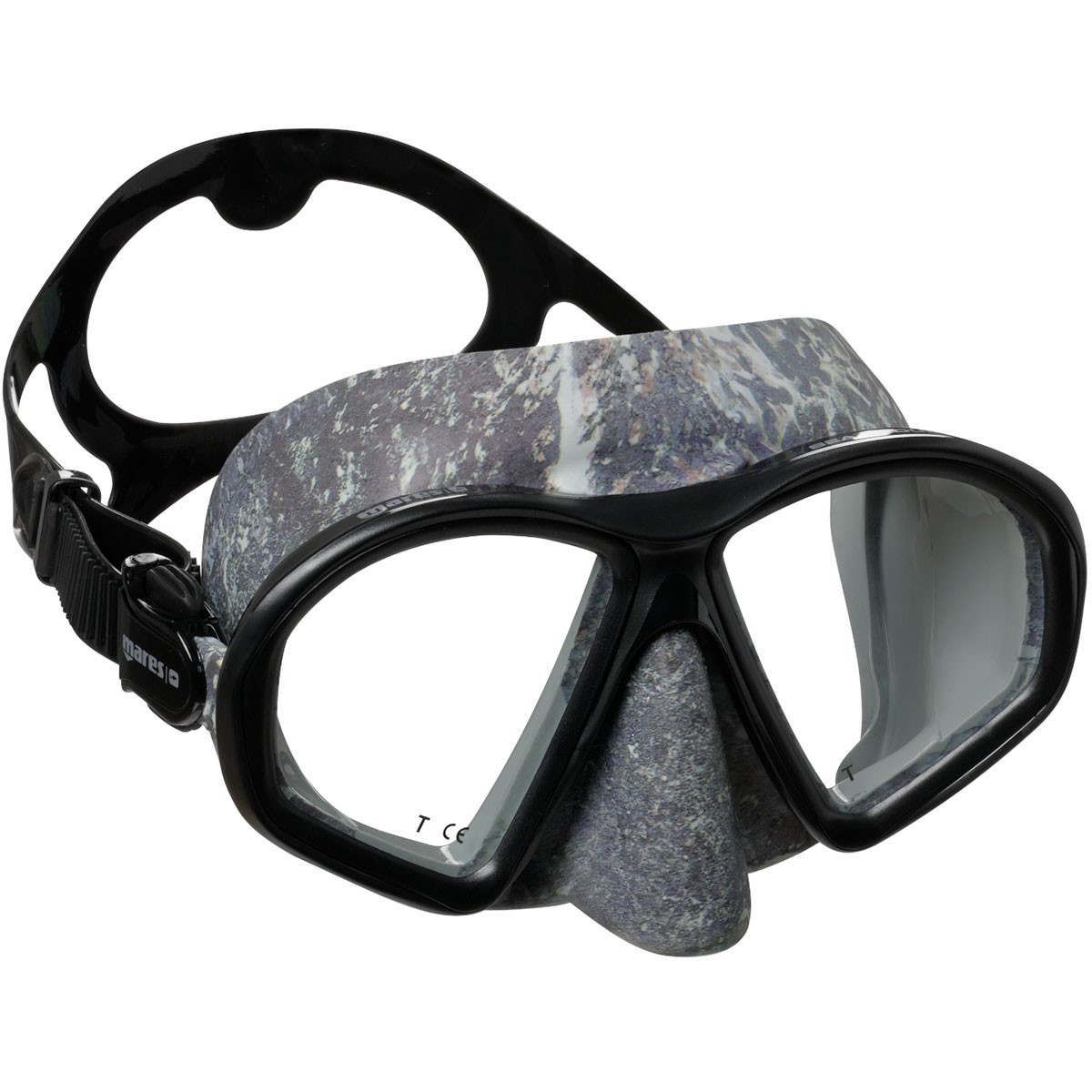 Masca spearfishing Mares SF SEALHOUETTE CAMO Grey Negru 01